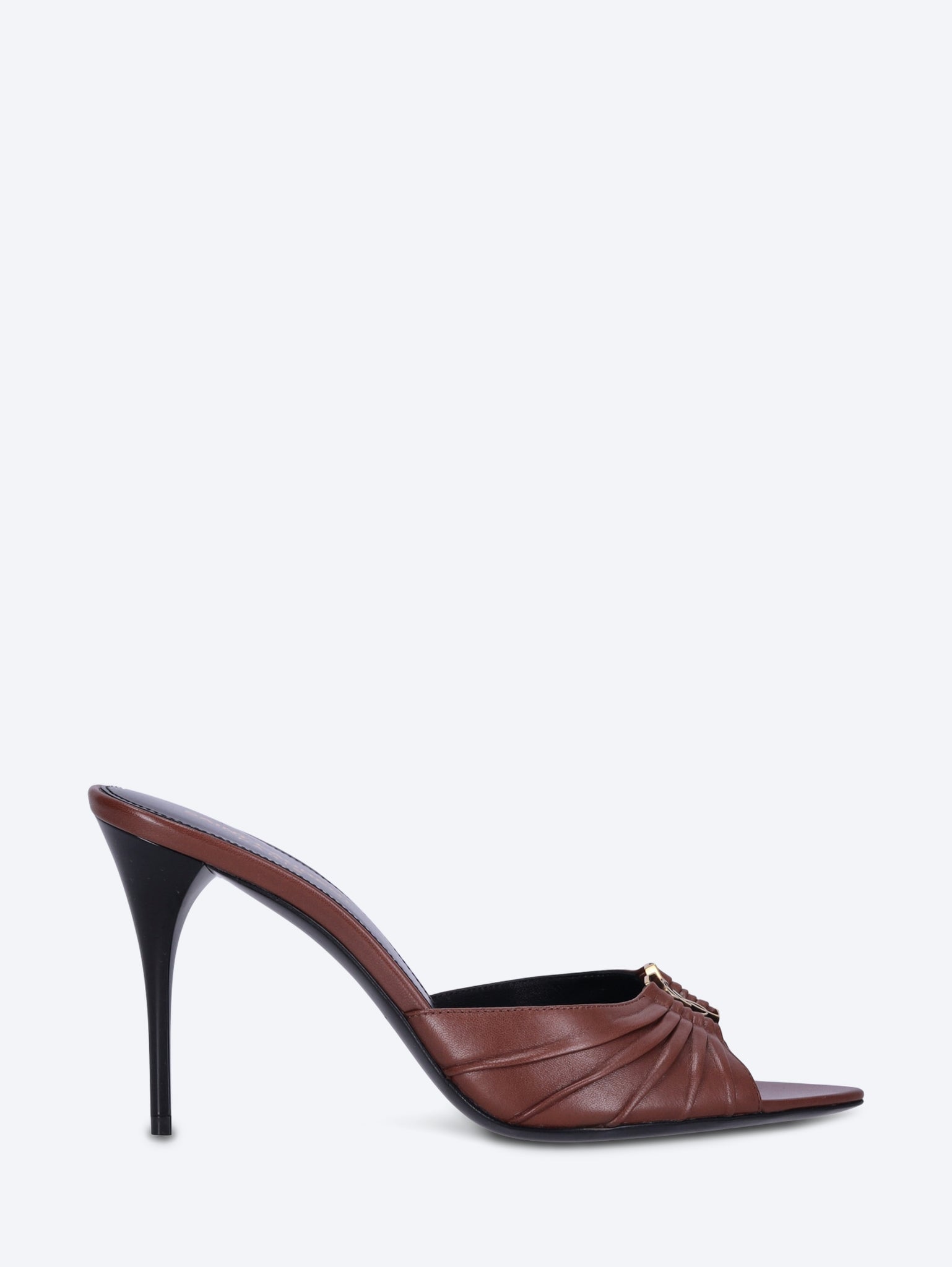 Оригінальна Babylone 90 Smooth Leather Mules Pumps Saint laurent – боковий вид