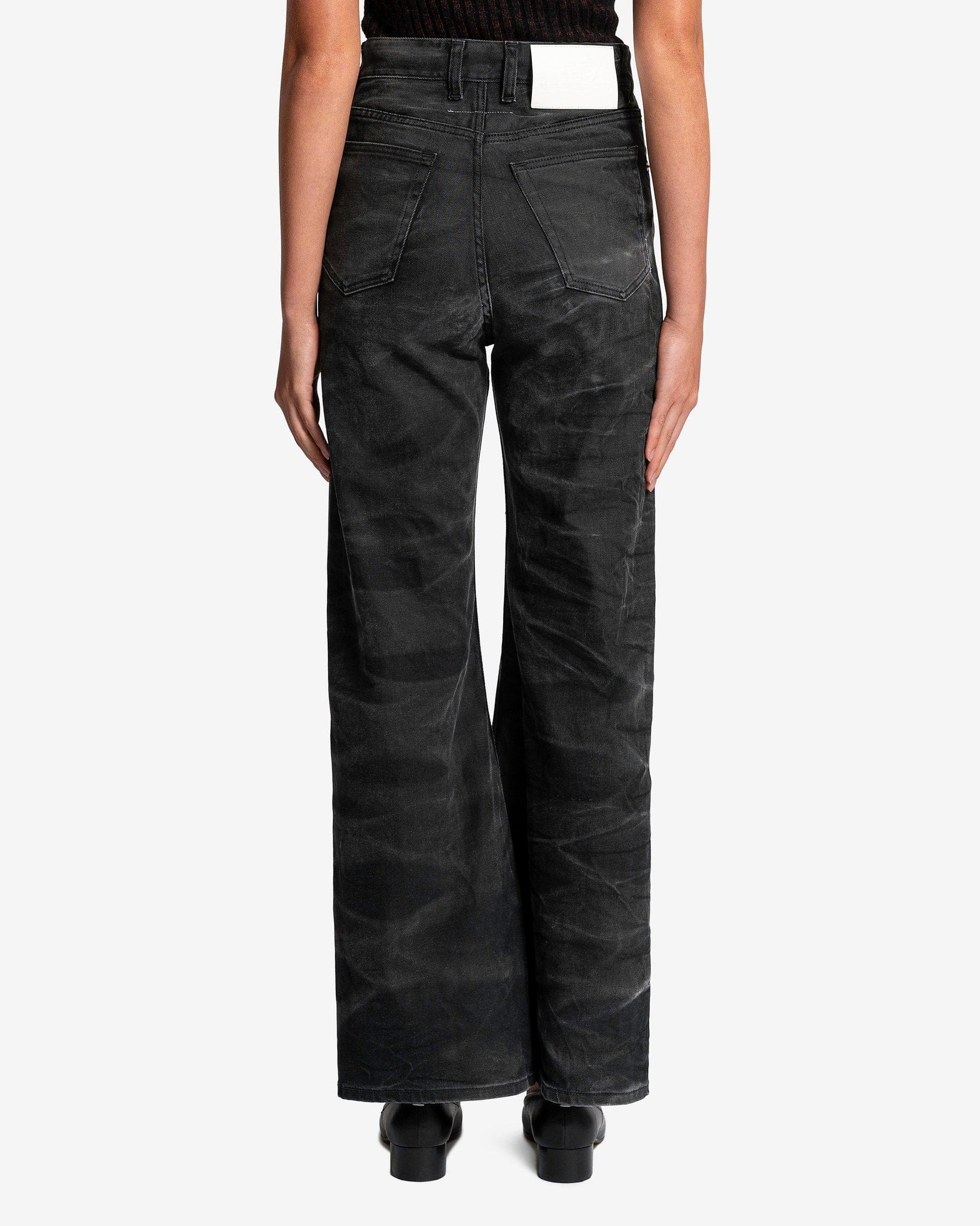 Baggy 5 Pocket Jeans In Washed Black Maison margiela оригінал – Купити в Україні – вид ззаду