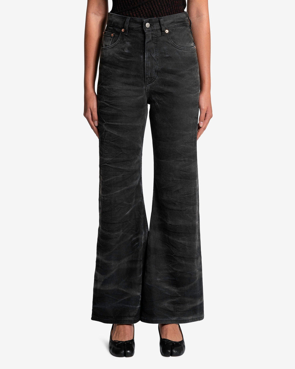 Baggy 5 Pocket Jeans In Washed Black Maison margiela оригінал – Купити в Україні – боковий вид