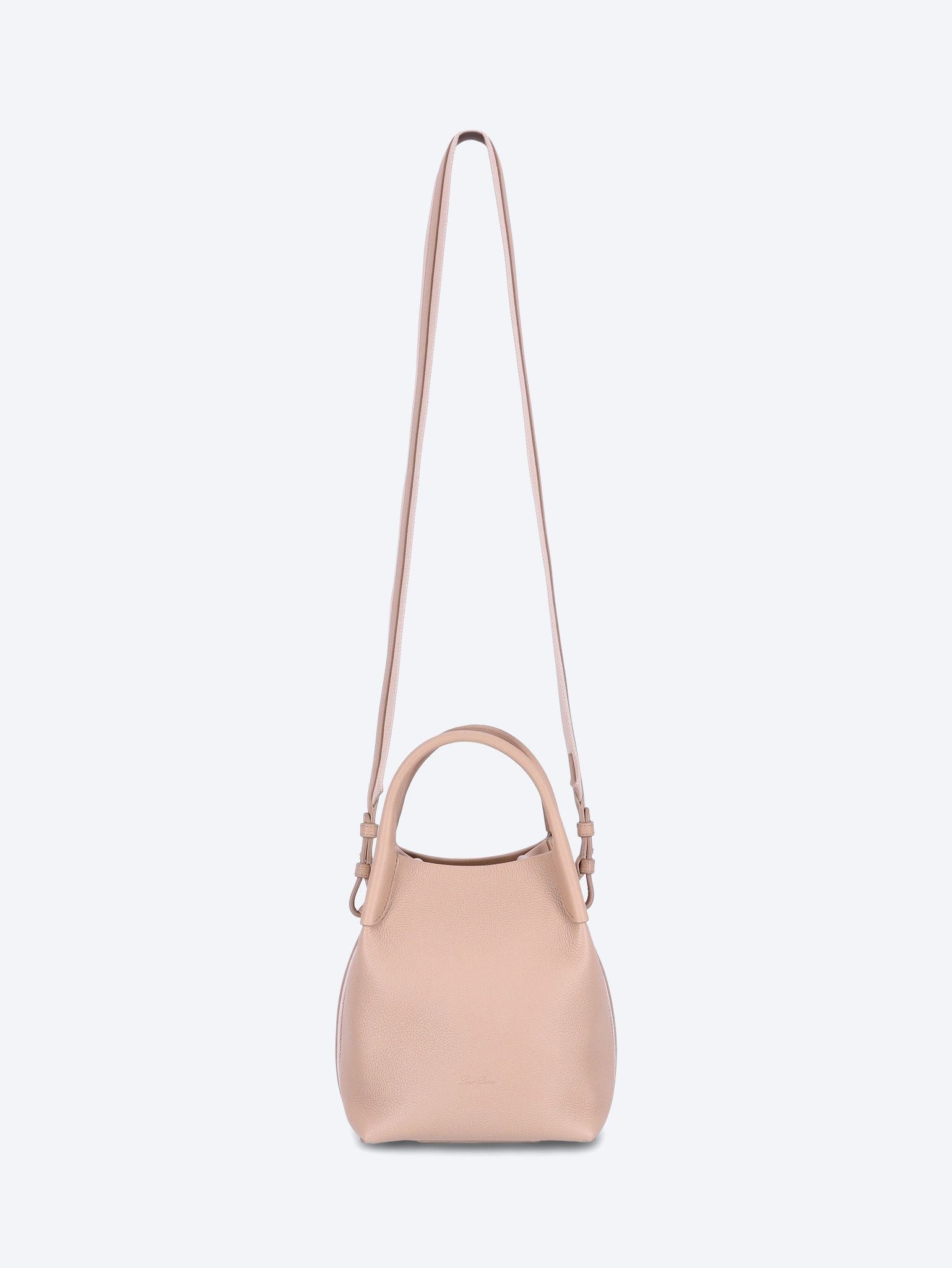 Bale Small Fine Grained Leather Bag Loro piana – Гарантія оригінальності – вид ззаду