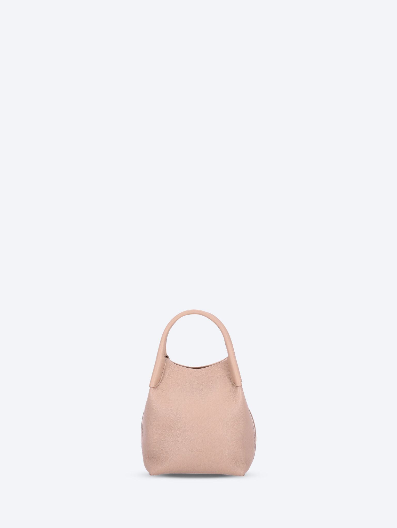 Bale Small Fine Grained Leather Bag Loro piana – Гарантія оригінальності – боковий вид