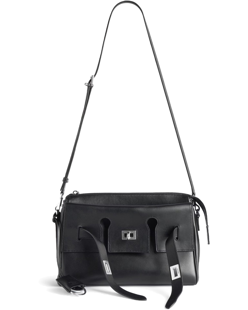 Оригінальна Small Bel Air Zip-Up Messenger Bag In Smooth Calfskin Balenciaga