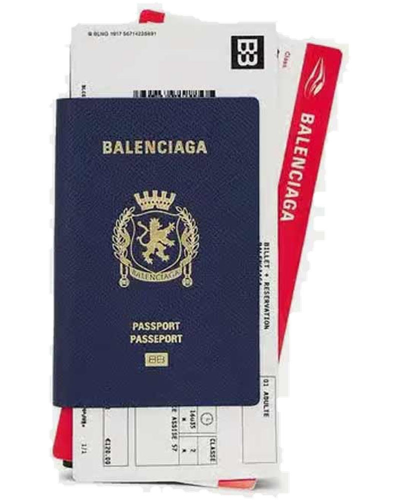 Оригінальна Blue Passport Long Wallet Balenciaga