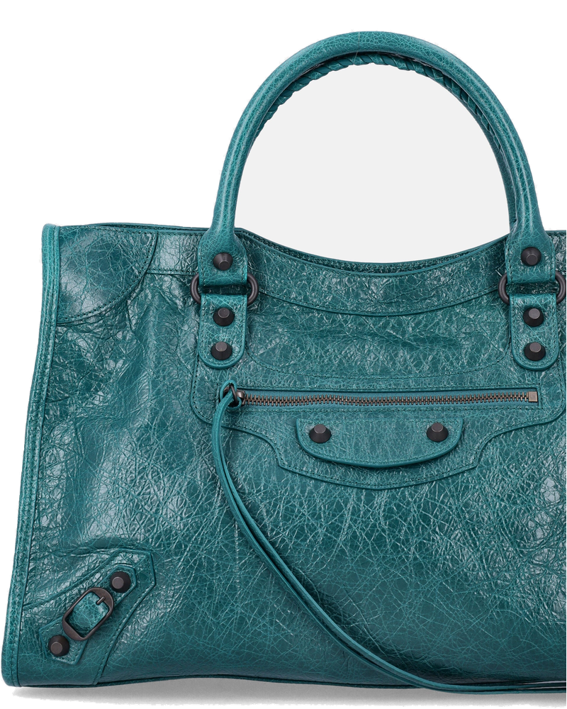 Оригінальна Le City Medium Bag In Volcanic Rock Lambskin Balenciaga