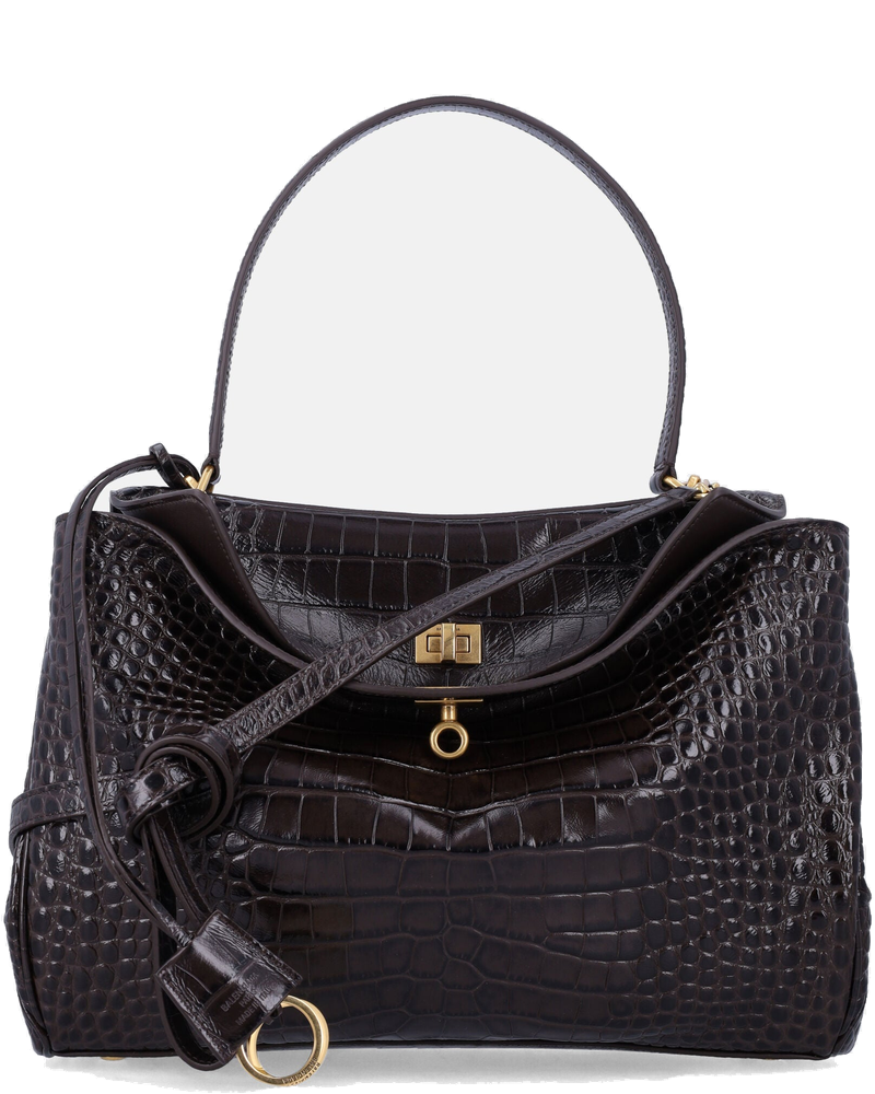 Rodeo Handbag In Crocodile Embossed Leather Balenciaga – Гарантія оригінальності