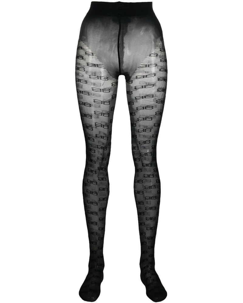 Black Bb Monogram Tights Balenciaga – Гарантія оригінальності