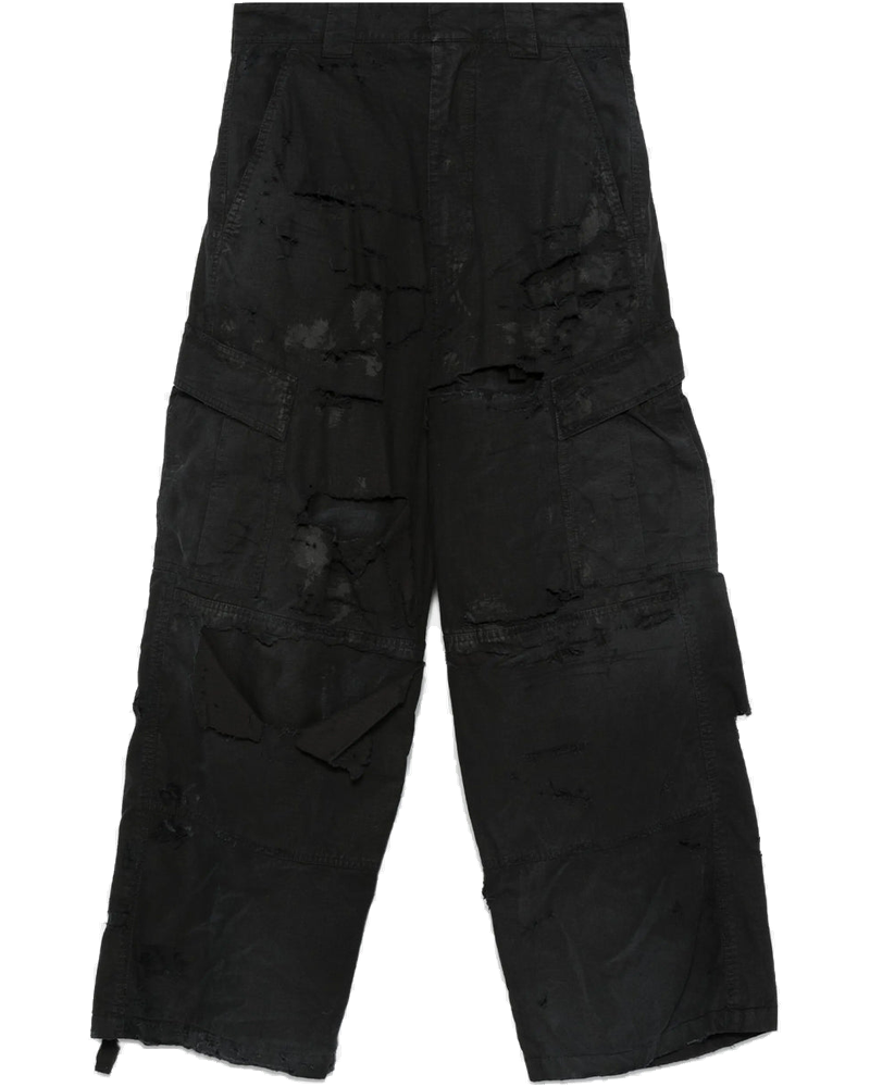 Black Distressed Large Cargo Pants Balenciaga оригінал – Купити в Україні