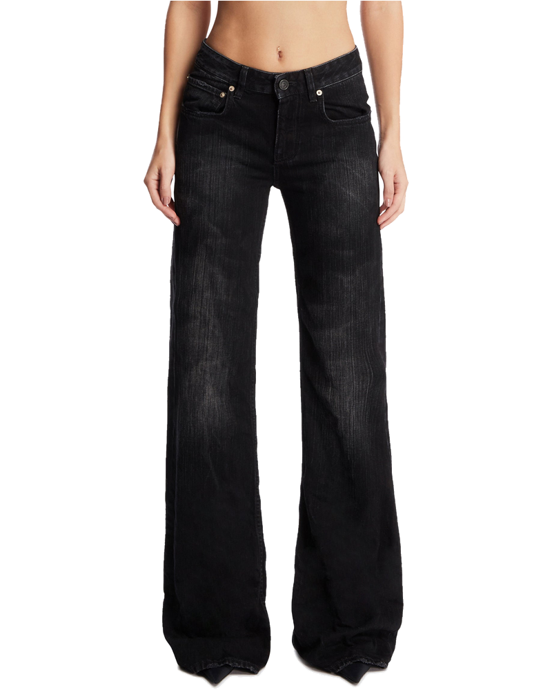 Оригінальна Black Wide-Leg Denim Pants Balenciaga
