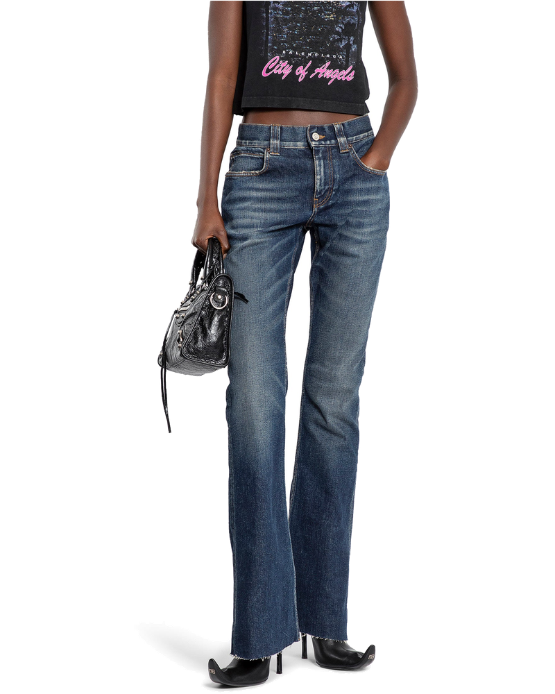 Slim Fit Bootcut Pants In Cotton Denim Balenciaga оригінал – Купити в Україні