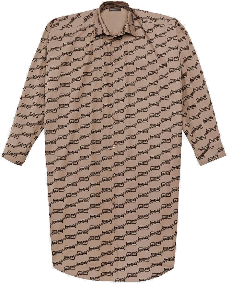 Оригінальна Beige Long-Sleeve Cocoon Dress Balenciaga