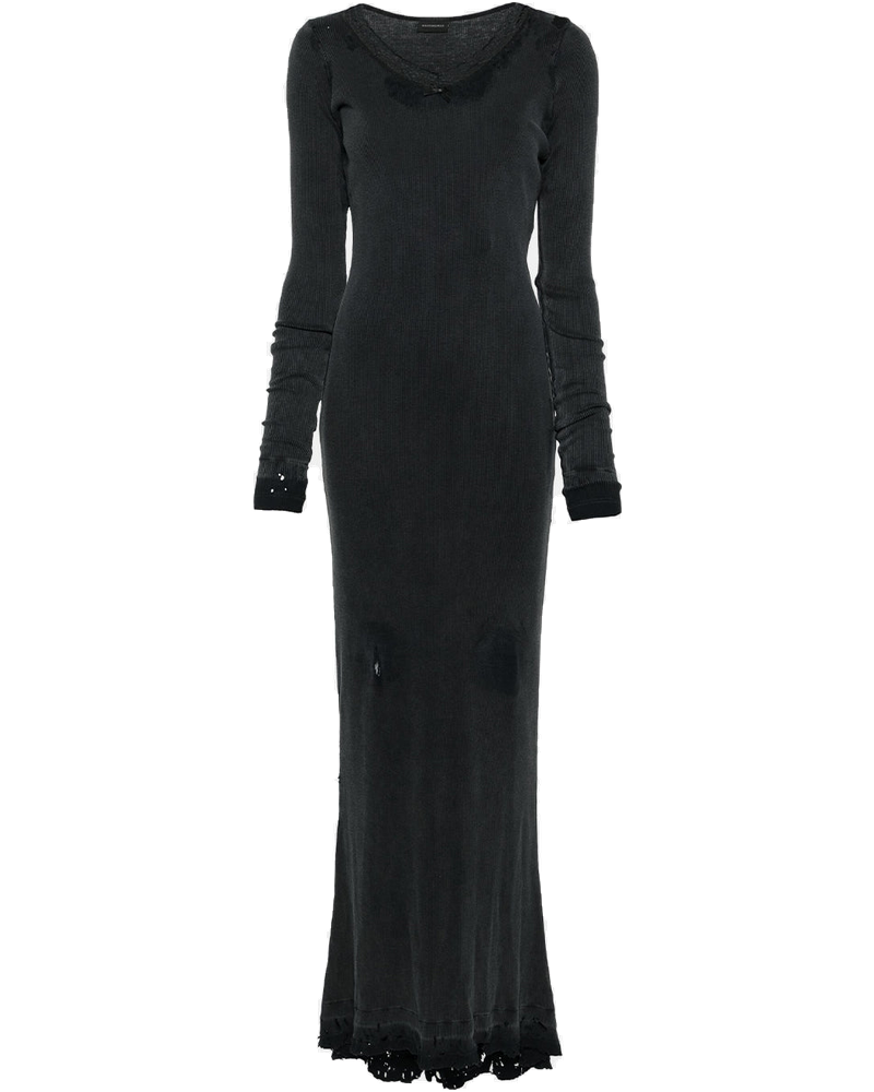 Black Distressed Maxi Dress Balenciaga оригінал – Купити в Україні