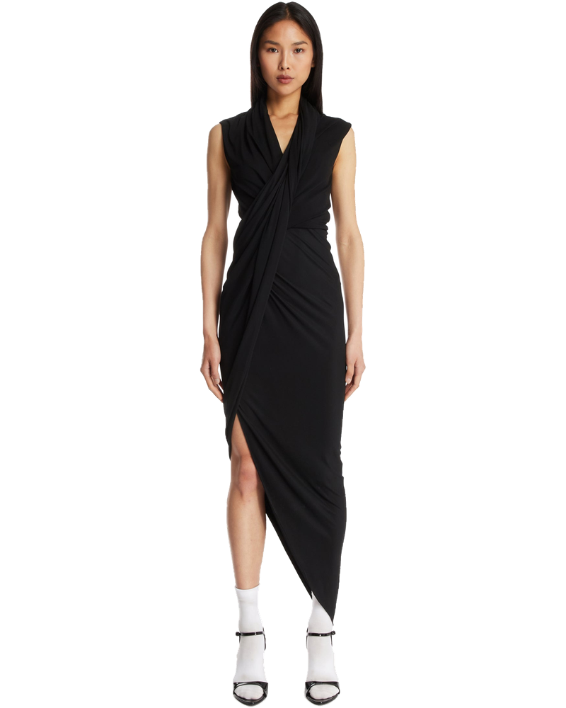 Black Draped Dress Balenciaga оригінал – Купити в Україні