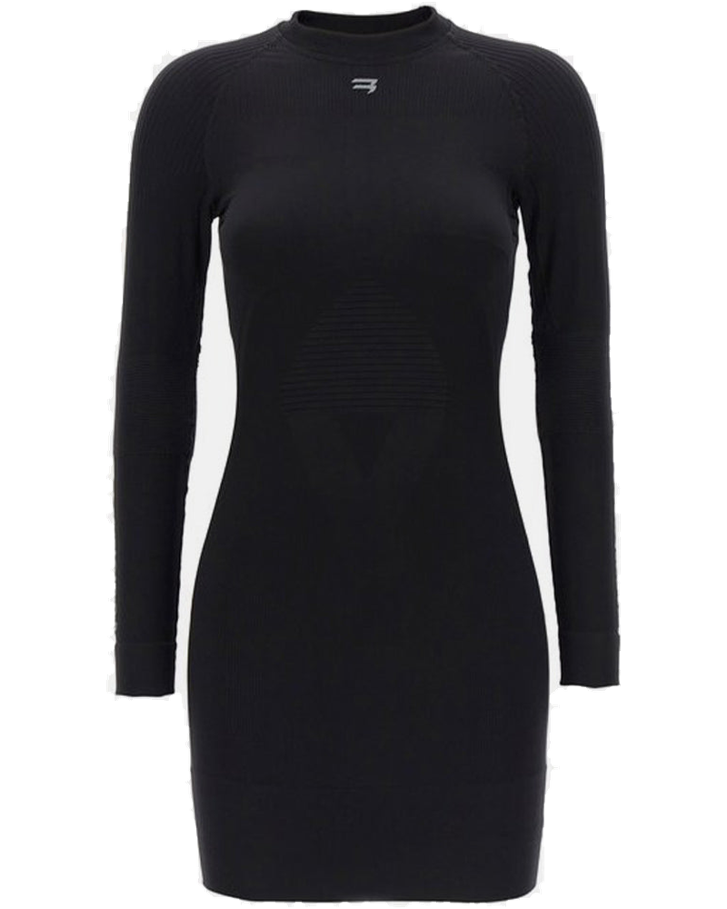 Оригінальна Black Long Sleeve Mini Tight Dress Balenciaga