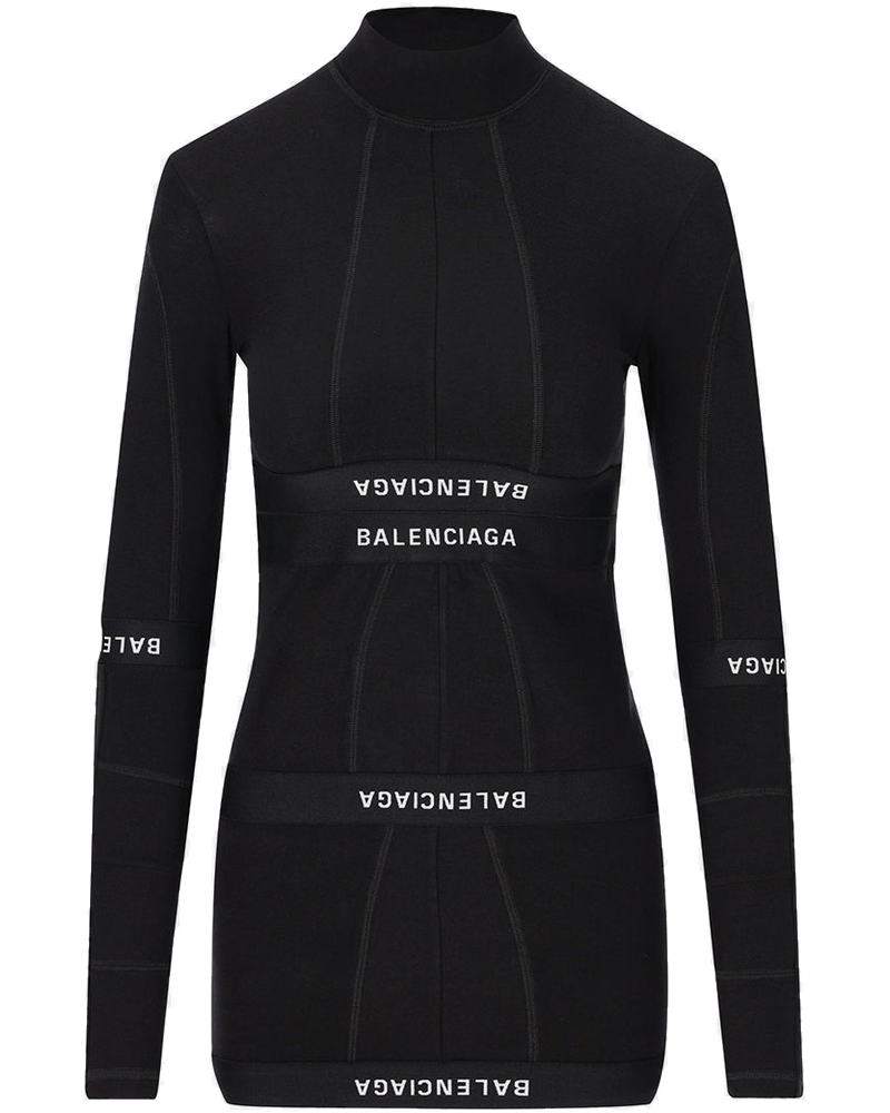 Оригінальна Black Patched Brief Dress Balenciaga