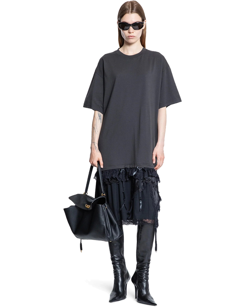 Lingerie T-Shirt Dress In Silk Satin Balenciaga – Гарантія оригінальності