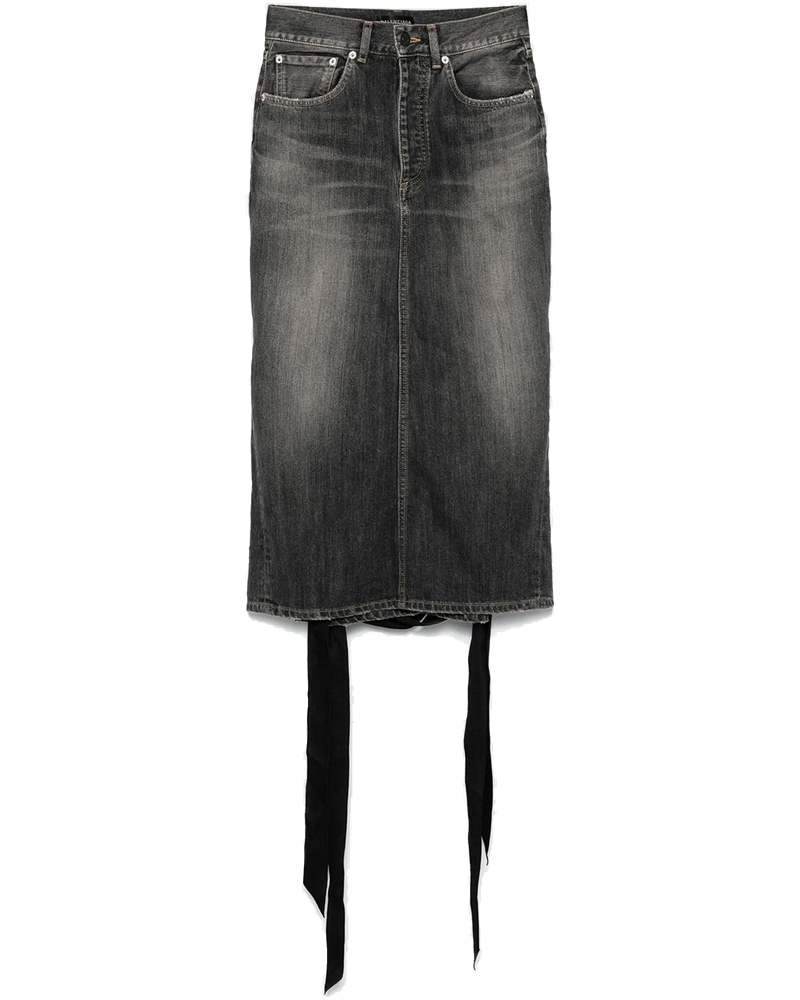 Dark Grey Lace Up Skirt Balenciaga – Гарантія оригінальності