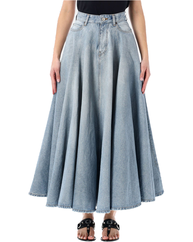 Оригінальна Godet Denim Maxi Skirt Balenciaga