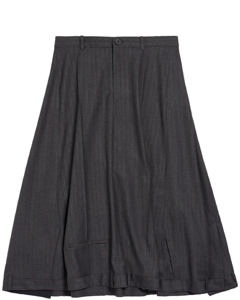 Grey Pinstripe A-Line Skirt Balenciaga – Гарантія оригінальності