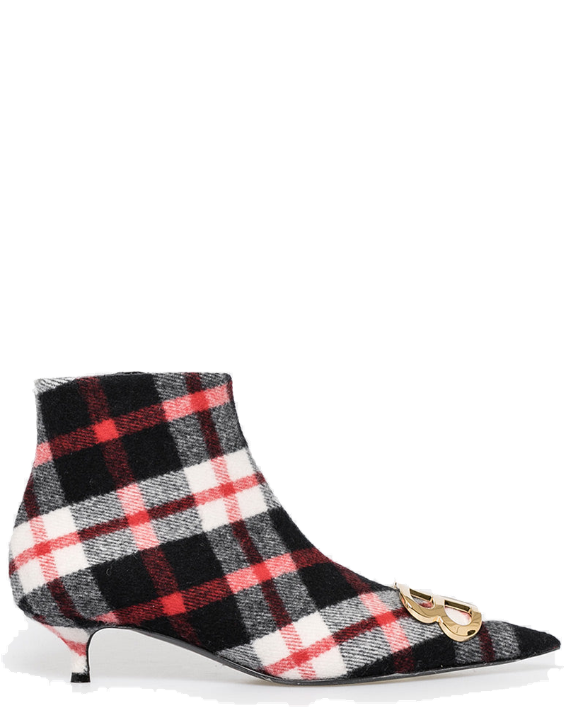 Оригінальна Red & Navy Flannel Bb Booties Balenciaga