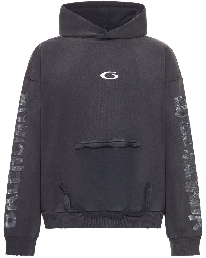 Оригінальна Transparent Tape Hoodie With Torn Pocket Balenciaga