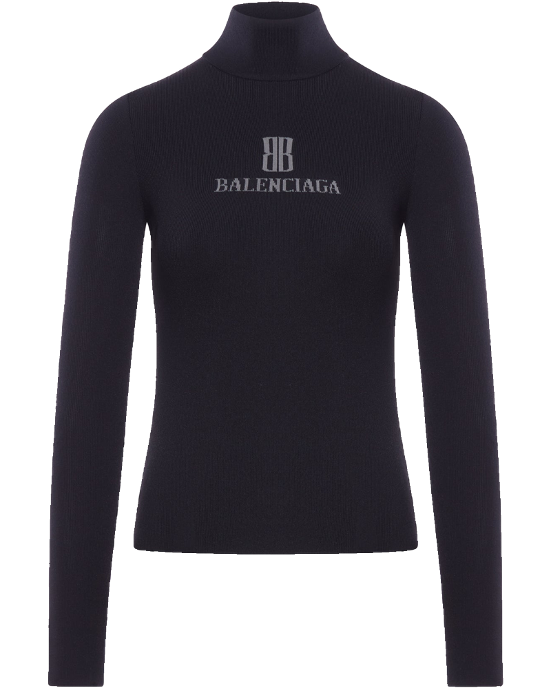Viscose Nano Bb High Neck Sweater Balenciaga – Гарантія оригінальності