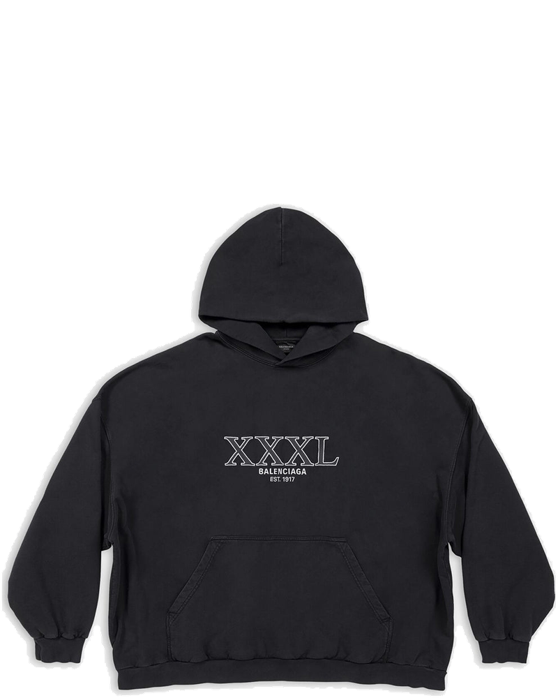 Black Large Fit Hoodie Balenciaga – Гарантія оригінальності