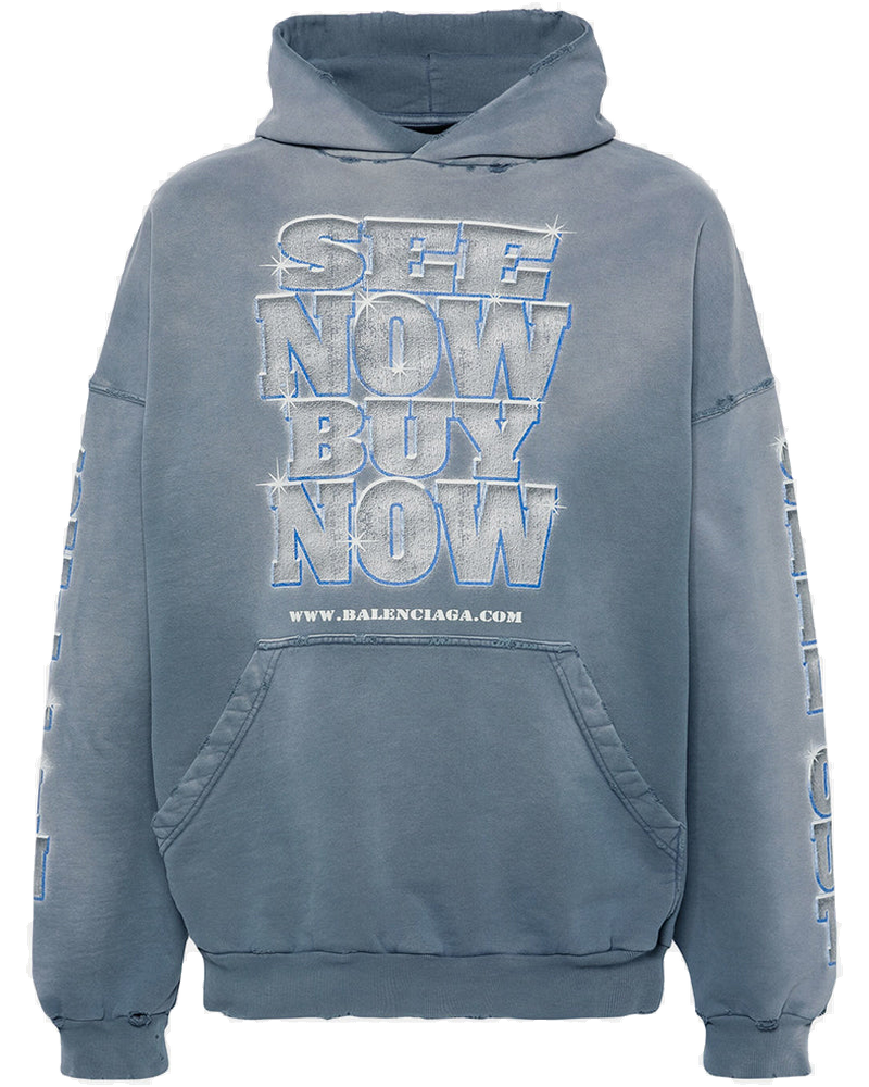 Blue See Now Buy Now Hoodie Balenciaga оригінал – Купити в Україні