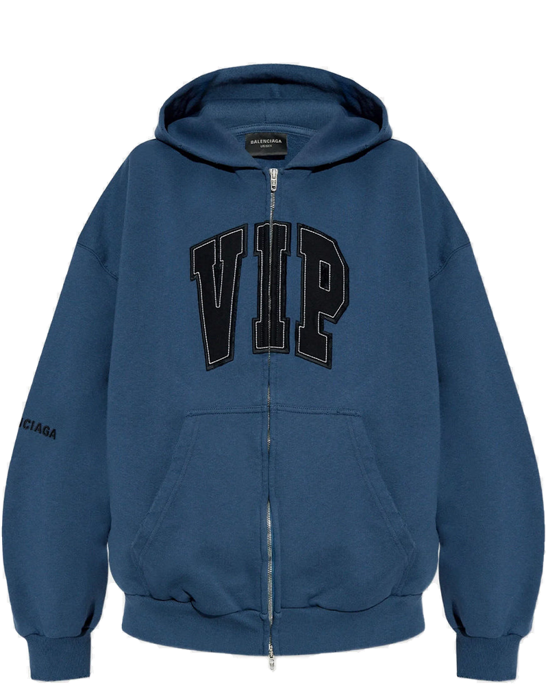 Dark Blue Vip Team Logo Hoodie Balenciaga оригінал – Купити в Україні
