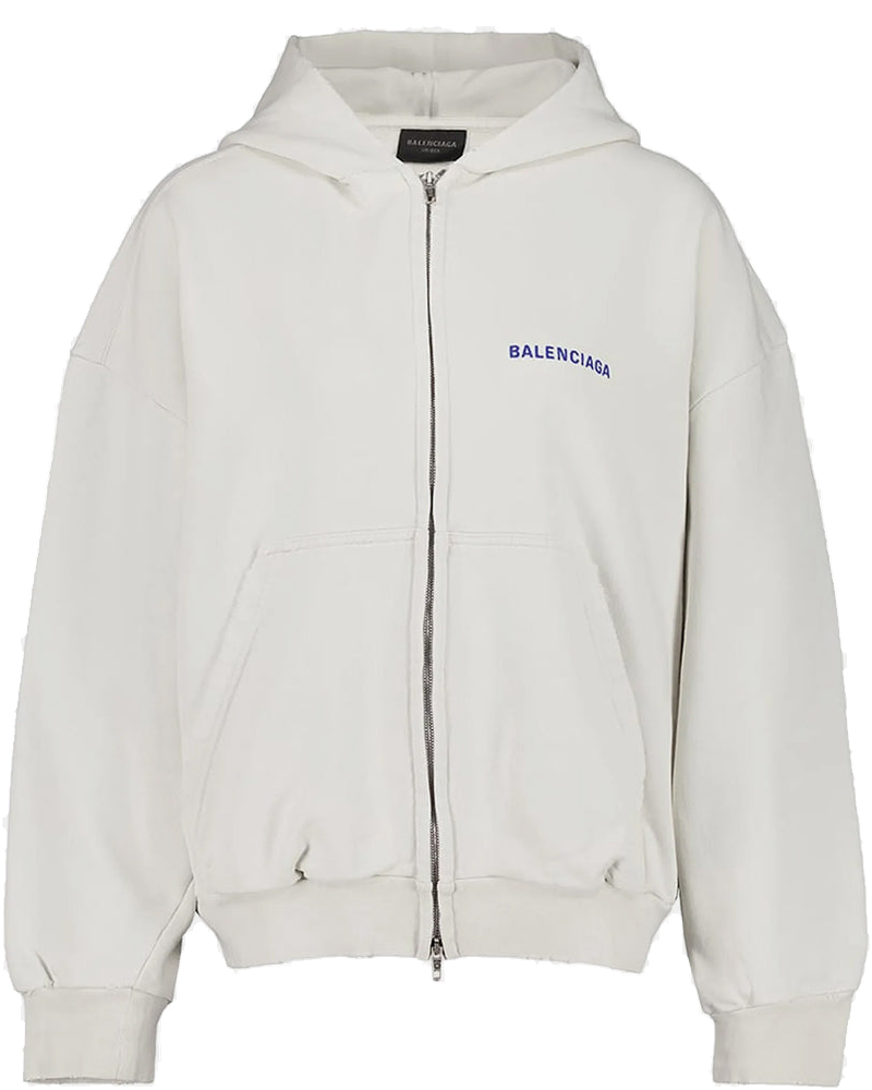 Dirty White Zip Up Hoodie Balenciaga оригінал – Купити в Україні