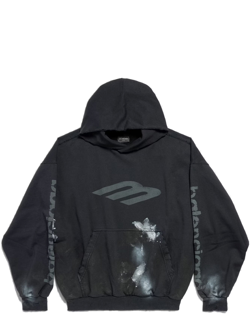 Faded Black 3b Stencil Hoodie Balenciaga – Гарантія оригінальності