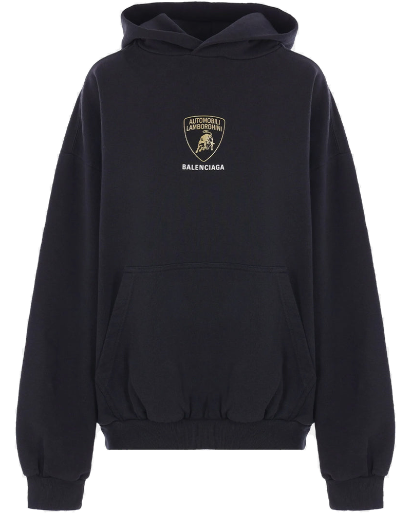 Faded Black Lambo Shield Medium Fit Hoodie Balenciaga – Гарантія оригінальності