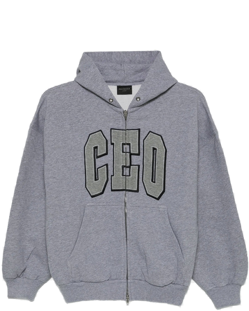 Оригінальна Heather Grey Ceo Team Logo Hoodie Balenciaga
