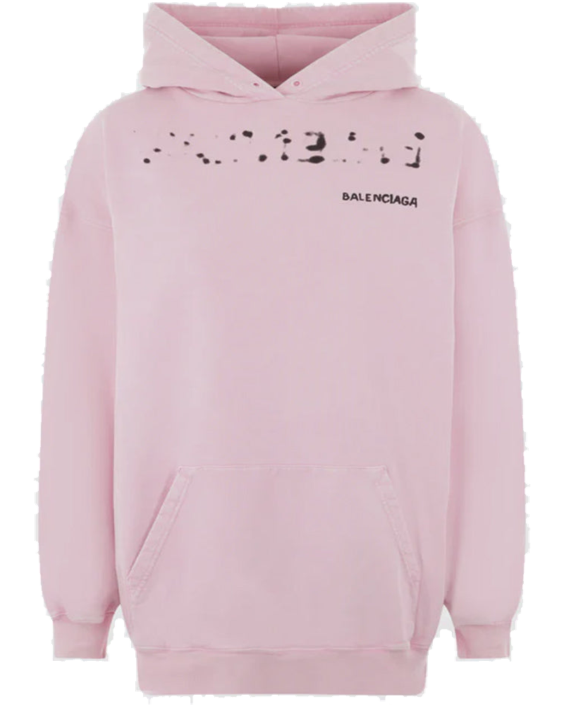 Pink Hand Drawn-Logo Medium Fit Hoodie Balenciaga оригінал – Купити в Україні