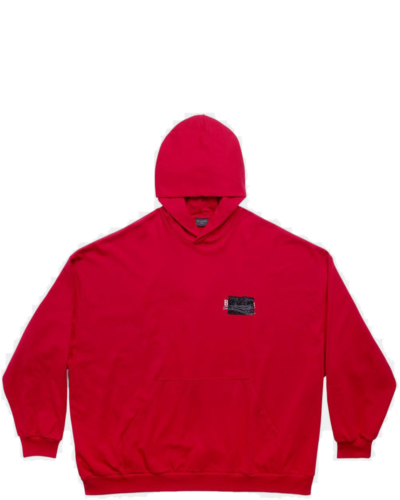 Оригінальна Red Gaffer Large Fit Hoodie Balenciaga