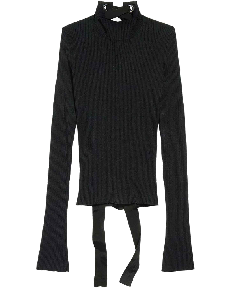 Оригінальна Ribbed Sweater With Laces Balenciaga
