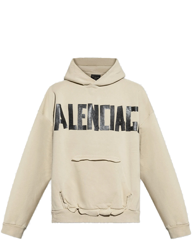 Оригінальна Beige Ripped Pocket Hoodie Balenciaga