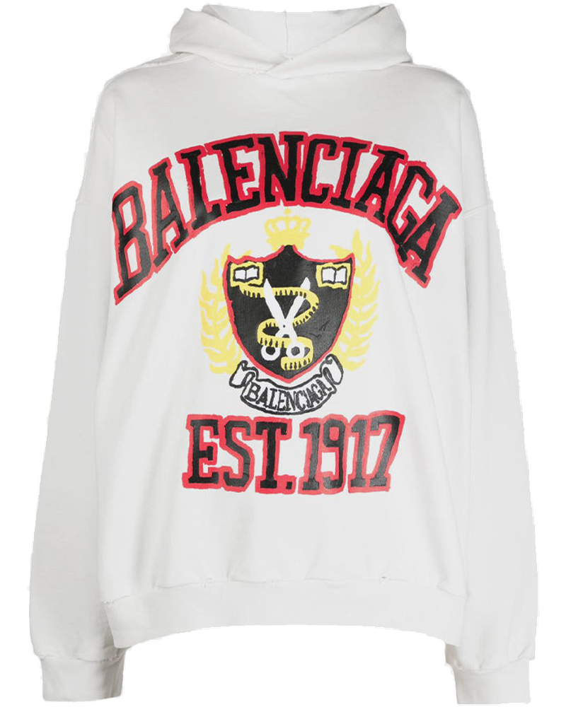 White Diy College Hoodie Balenciaga оригінал – Купити в Україні