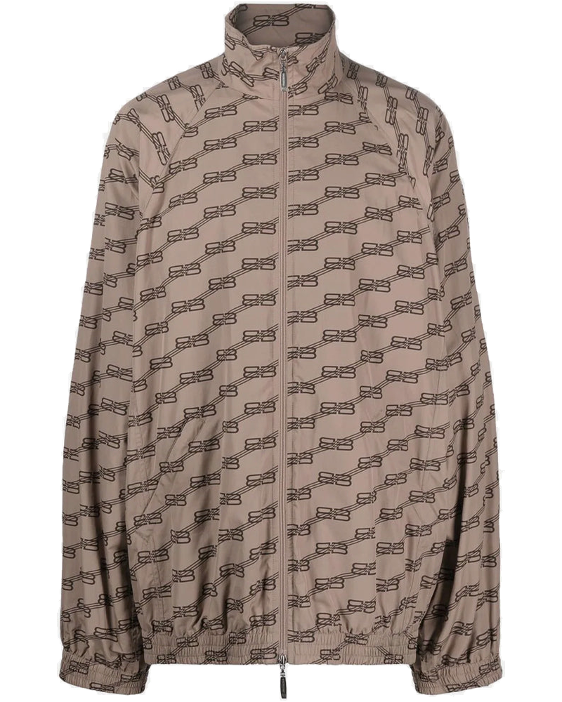 Beige Monogram-Print Track Jacket Balenciaga – Гарантія оригінальності