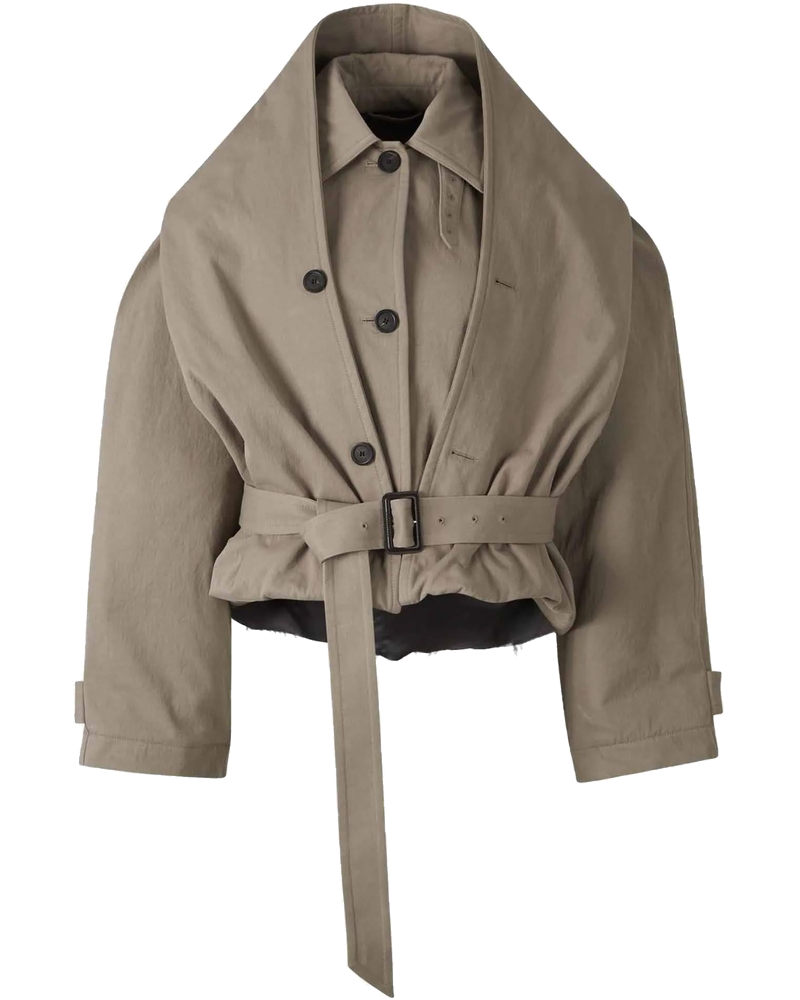 Оригінальна Trench Con Cappuccio Rovesciato In Twill DI Cotone Balenciaga