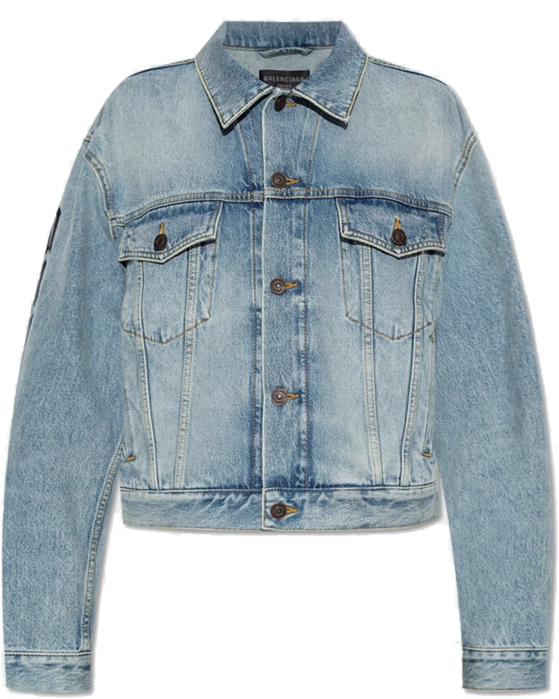 Iced Blue No Logo Denim Jacket Balenciaga оригінал – Купити в Україні