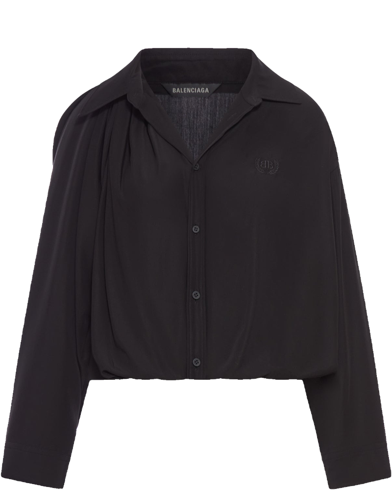Оригінальна One Shoulder Shirt In Fluid Poplin Balenciaga