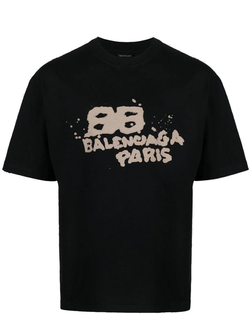 Black Logo-Print T-Shirt Balenciaga – Гарантія оригінальності