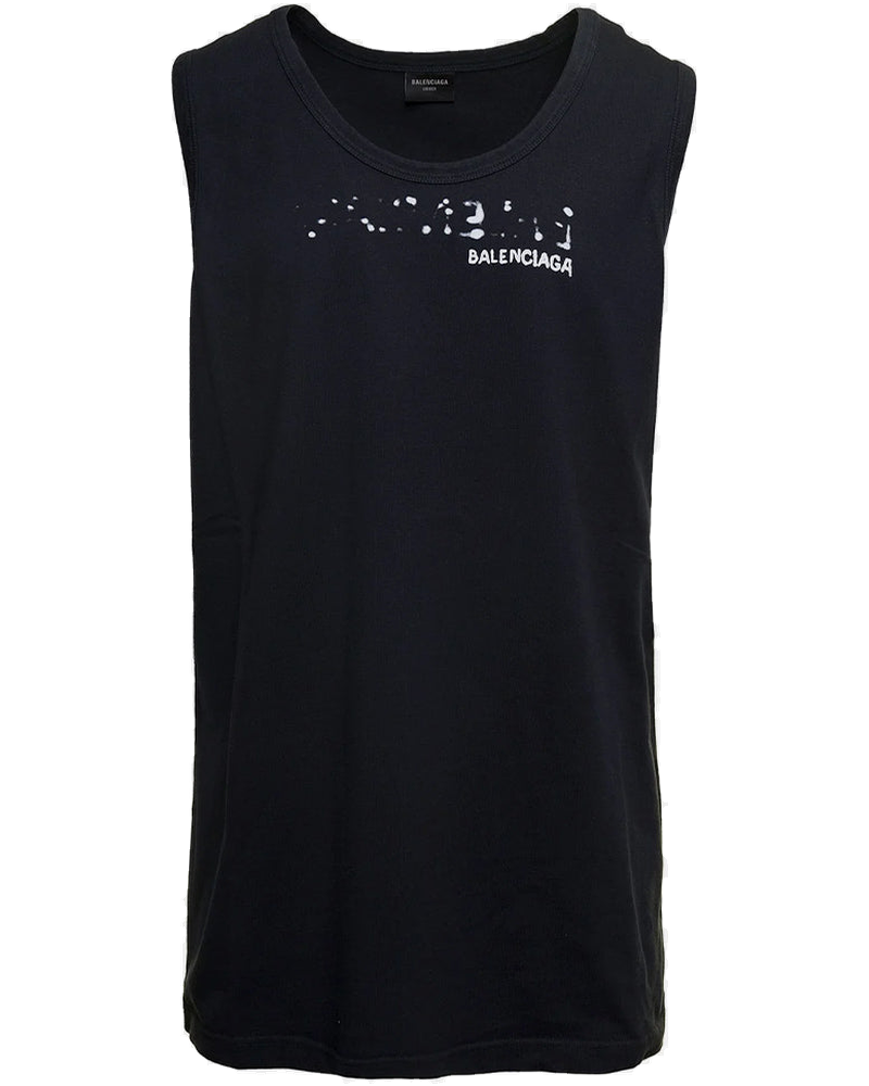 Оригінальна Black Loose Tank Top Balenciaga
