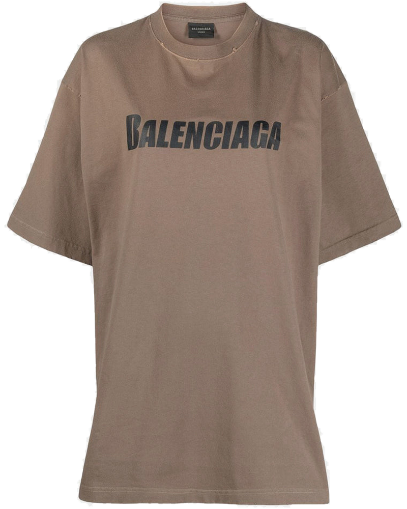 Brown Logo-Print T-Shirt Balenciaga оригінал – Купити в Україні