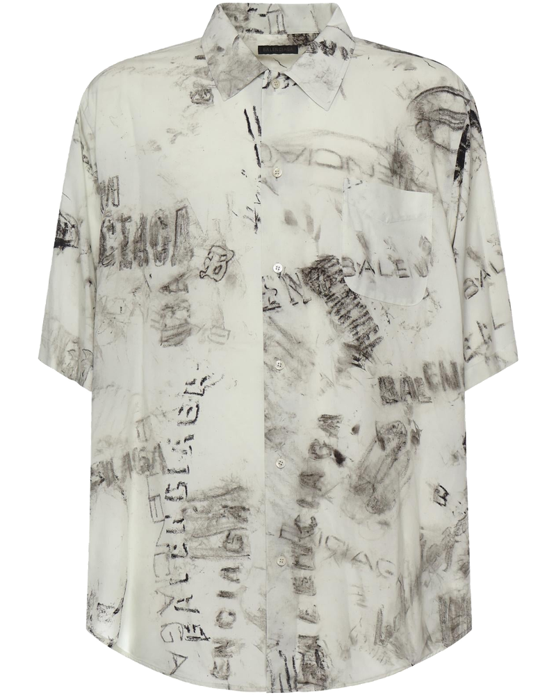 Camicia Con Stampa In Popeline DI Viscosa Balenciaga оригінал – Купити в Україні