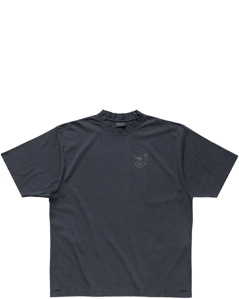Faded Black Nail Polish Medium Fit T-Shirt Balenciaga – Гарантія оригінальності