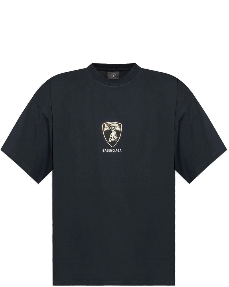 Faded Black Lambo Shield Boxy T-Shirt Balenciaga оригінал – Купити в Україні