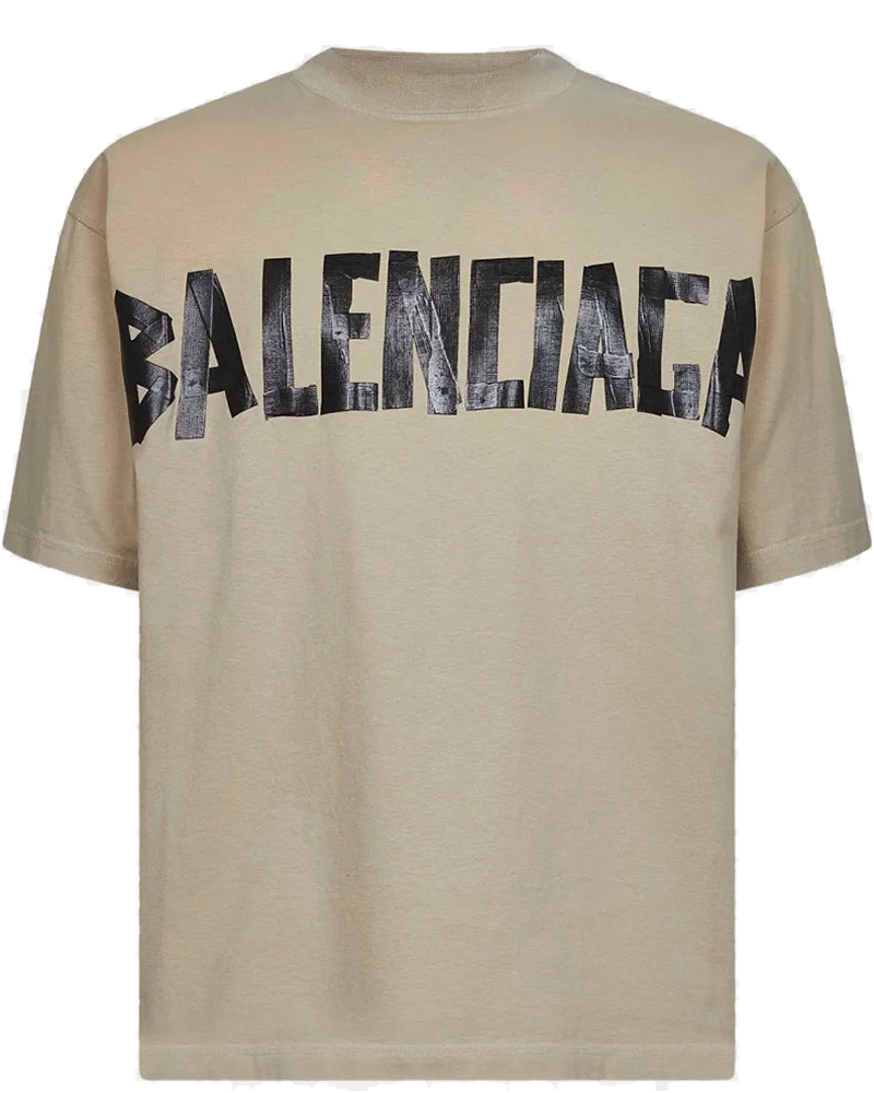Beige Tape Type Dry Jersey T-Shirt Balenciaga оригінал – Купити в Україні