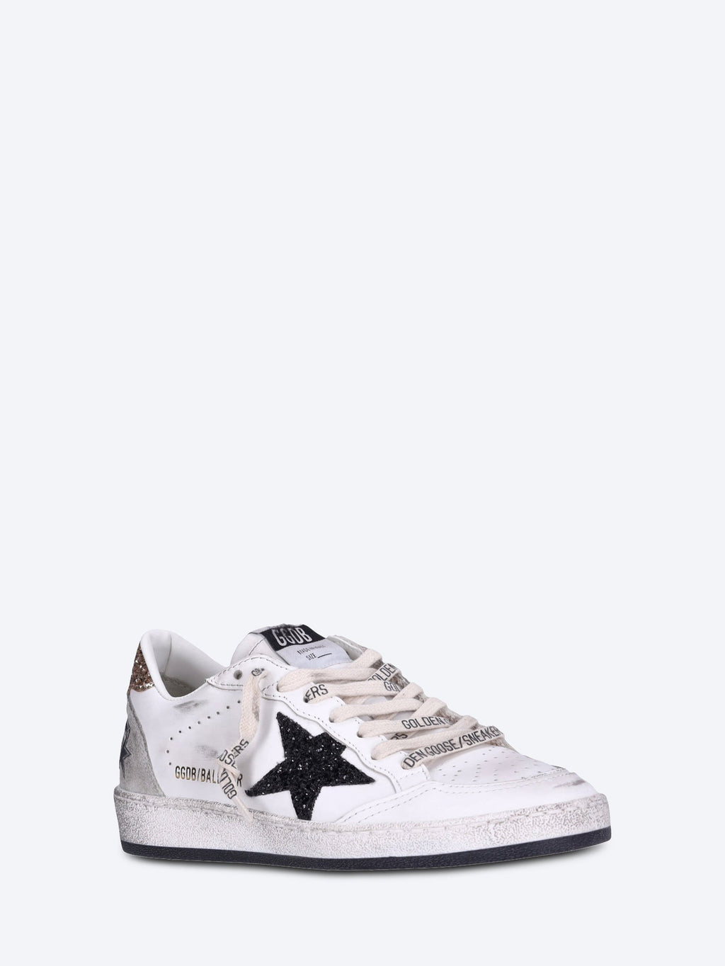 Ballstar Leather Upper Toe Glitter Star Suede Sneakers Golden goose оригінал – Купити в Україні – вид ззаду