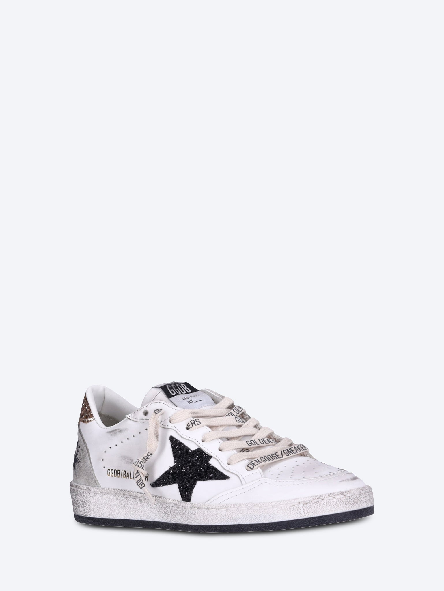 Ballstar Leather Upper Toe Glitter Star Suede Sneakers Golden goose оригінал – Купити в Україні – вид ззаду